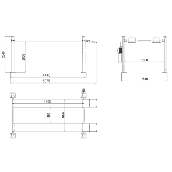 Parkingowy podnośnik Bestlift 437PN 4-kolumnowy, udźwig 3.7T